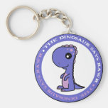 Cute Little Blue and Purple Dinosaur Key Chains