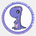 Cute Little Blue and Purple Dinosaur Sticker