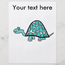 Cute little blue turtle flyer