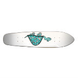Cute little blue turtle skateboard