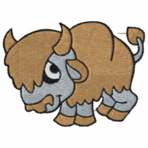 Cute Little Buffalo Embroidered Shirt