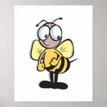 cute little bumble bee print