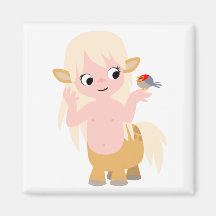 Cute Little Cartoon Centauress Baby T-Shirt Fridge Magnet