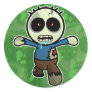 Cute Little Cartoon Zombie Round Sticker