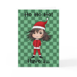 Cute little Christmas elf Greeting Card