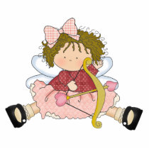 cute little cupid light brown hair girl cut out