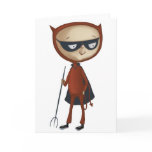 cute little devil boy greeting cards