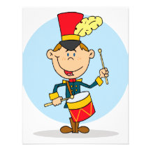 cute little drummer boy custom announcement