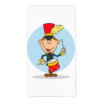 cute little drummer boy personalized shipping labels
