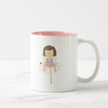 Cute Little Flower Fairy Girl Mugs
