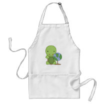 cute little geography turtle apron