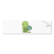 cute little geography turtle bumper stickers