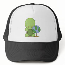 cute little geography turtle mesh hat