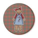cute little ginger girl fridge magnet