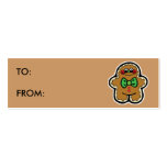 cute little gingerbread man gift tags business cards