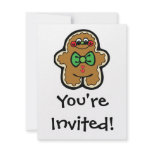 cute little gingerbread man custom invite