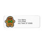cute little gingerbread man custom return address label