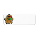 cute little gingerbread man custom return address labels