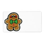 cute little gingerbread man shipping label