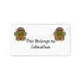 cute little gingerbread man custom address label