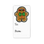 cute little gingerbread man address label