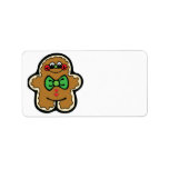 cute little gingerbread man address label