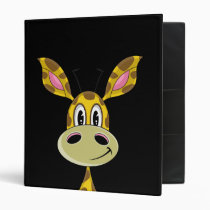 Cute Little Giraffe Black Avery Binder binders