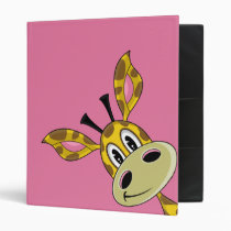 Cute Little Giraffe Pink Binder binders