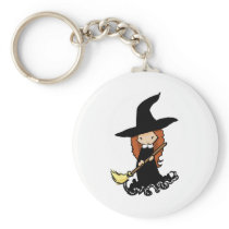 Cute Little Girl Child Witch Keychains