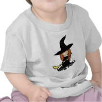 Cute Little Girl Child Witch Tees