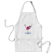 cute little girl figure skater spinning aprons