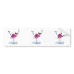cute little girl figure skater spinning bumper sticker