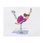 cute little girl figure skater spinning flyer design