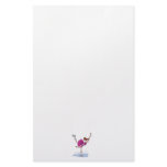 cute little girl figure skater spinning custom stationery