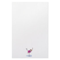 cute little girl figure skater spinning custom stationery