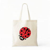 cute little goofy ladybug with lots of spots bag