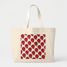 cute little goofy ladybug with lots of spots bags