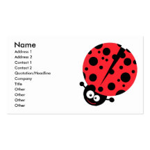 cute little goofy ladybug with lots of spots business cards