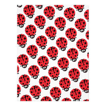 cute little goofy ladybug with lots of spots personalized announcements