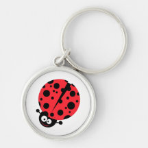cute little goofy ladybug with lots of spots keychains