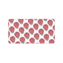 cute little goofy ladybug with lots of spots address label