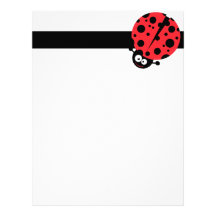 cute little goofy ladybug with lots of spots customized letterhead