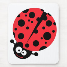 cute little goofy ladybug with lots of spots mousepad