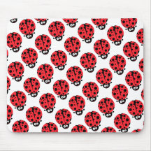 cute little goofy ladybug with lots of spots mouse pad