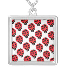 cute little goofy ladybug with lots of spots pendants