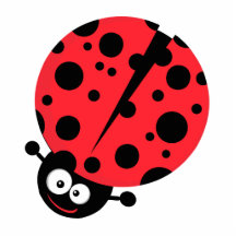 cute little goofy ladybug with lots of spots photo cut outs