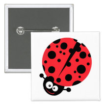 cute little goofy ladybug with lots of spots pin