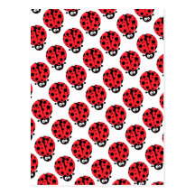 cute little goofy ladybug with lots of spots postcard