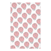 cute little goofy ladybug with lots of spots personalized stationery