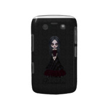 Cute Little Goth Girl BlackBerry Bold Personalized Blackberry Bold Covers
